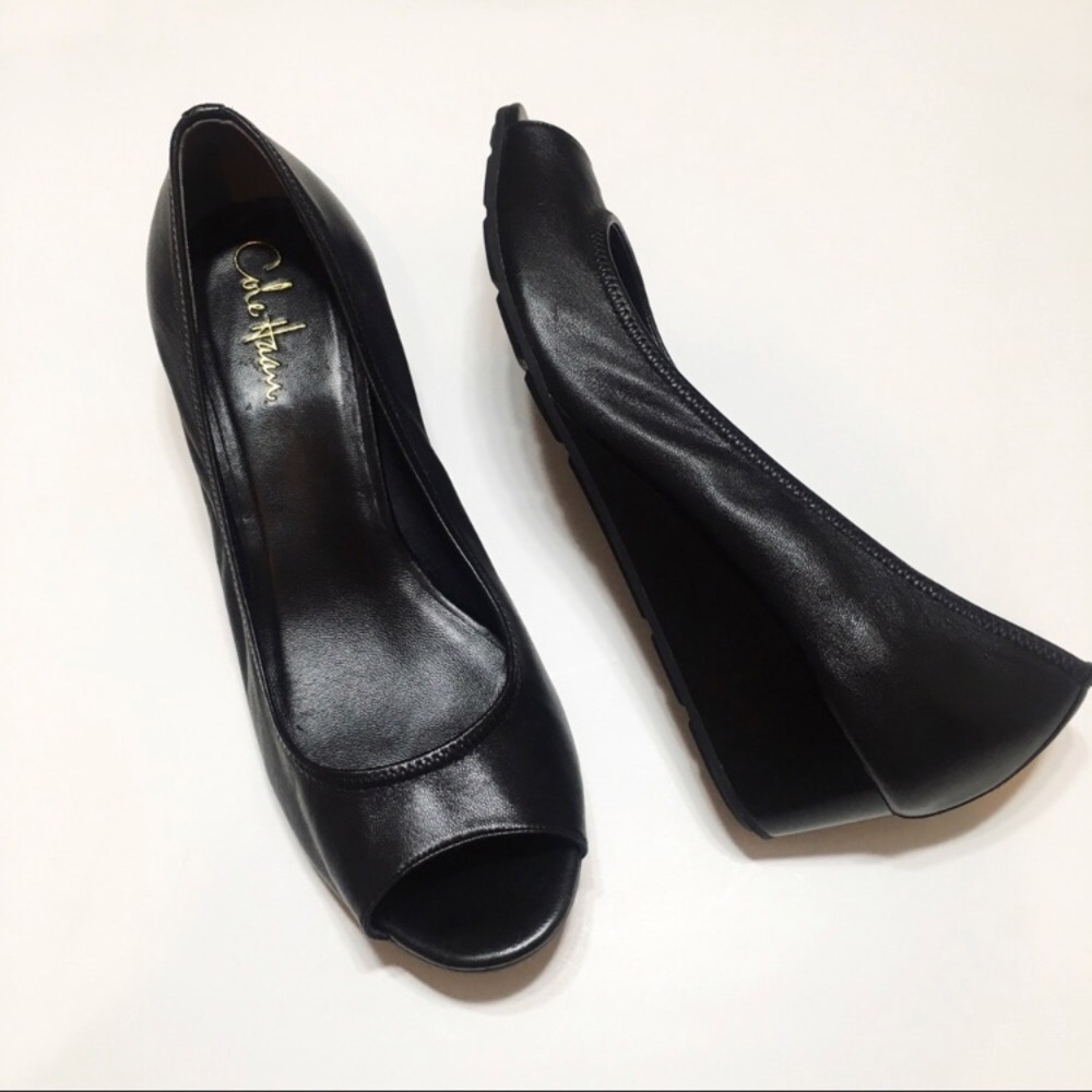 Cole Haan Nike Air Open Toe Wedge Pump